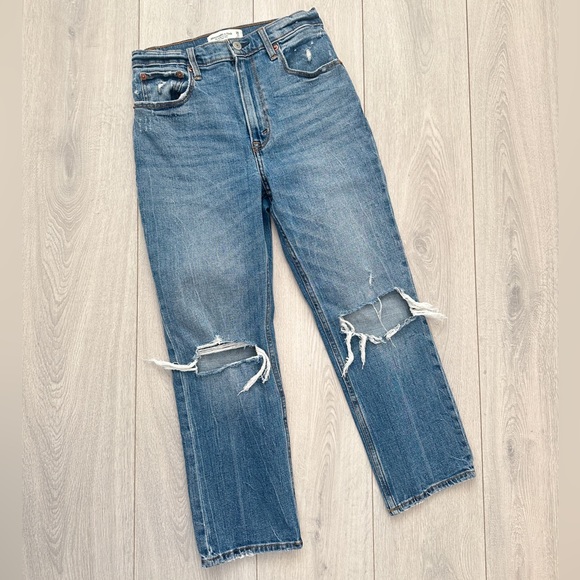 ABERCROMBIE 2 Short - The Ankle Straight Ultra High Rise - Picture 2 of 9